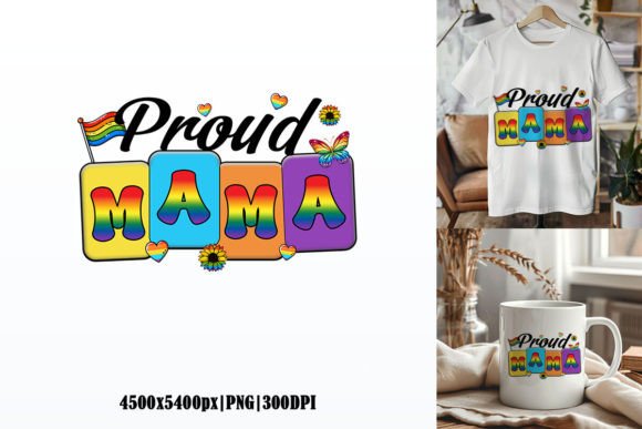 Celebrate Pride with the Proud Mama, LGBT Sublimation Graphic