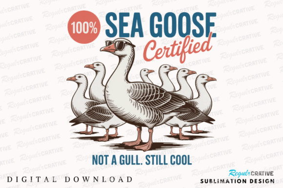 Certified Cool: The Sea Goose Funny Graphic for Designers