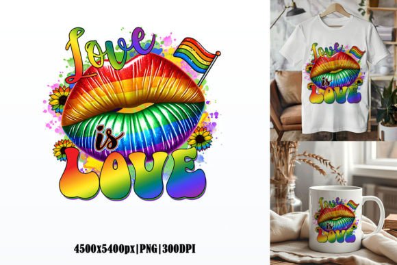 Love is Love, LGBT Sublimation Graphic: A Design Asset for Pride