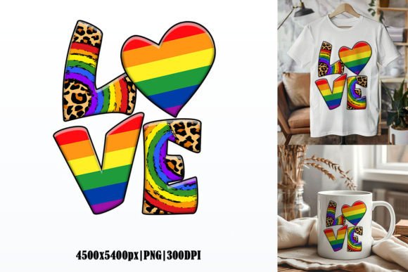 Love, LGBT Sublimation Graphic: A Digital Asset for Prideful Creations