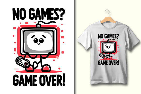 No Games, Game Over! - PNG Graphic Art: A Bold Statement