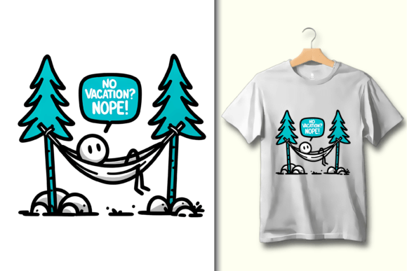 No Vacation!! Nope! PNG Artwork Graphic: Your New Favorite Design Asset