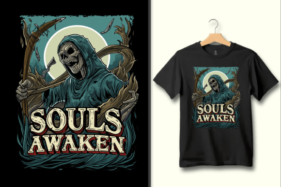 Unleash Dark Artistry: The Souls Awaken PNG Design