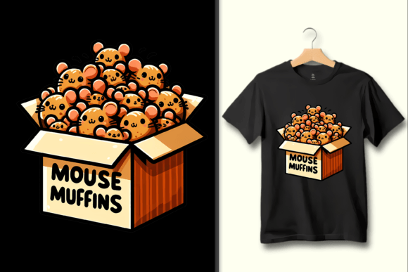 Whimsical Branding: The Mouse Muffins PNG Graphic Sublimation